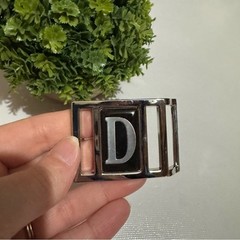 Silver Black Belt Buckle Letter D Initial Classic Business Casual Office Career