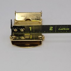 Belt Buckle Military Style Brass Gold color Made in Taiwan Autogrip slide style