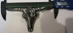 Cowboy western bull head belt buckle