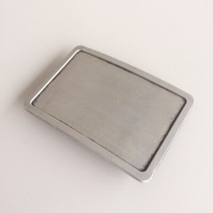 Antique Brushed Silver Rectangle Blank Belt Buckle for Engraving also US Stock