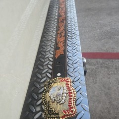 Western Buckle Gold Silver Red Black Red Eagle biting cobra