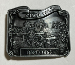 Civil War 1861-1865 Pewter Metal Belt Buckle Century Made in Canada, Used