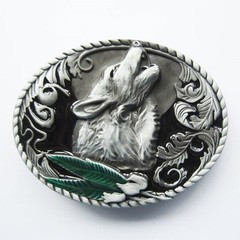 BRAND NEW HOWLING WOLF COWBOY 3-D WESTERN BELT BUCKLE!