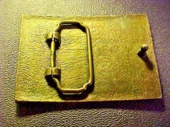 ADVERTISING Budweiser Beer Label Solid Brass Mens Belt Buckle H49