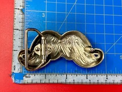 Mustache Novelty Psychobilly Rockabilly Biker Punk Heavy Figural Belt Buckle