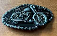 Motorcycle Belt Buckle Western Cowboy Motorcyclist Stunning