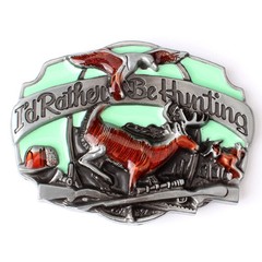 Deer Hunting Belt Buckle Western Cowboy Native American (DER-01)
