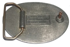 Hughes Flying Boat Pewter Belt Buckle 3 3/8 inch Long