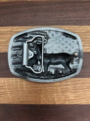 Men Antique Silver Metal Belt Buckle Deer Nature Hunter Western Fashion Big Size