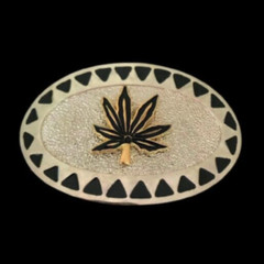 MARIJUANA LEAVES POT LEAF BELT BUCKLE NEW! BUCKLES