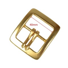 1X Heavy Duty Solid Brass Double Prong Belt Buckle 40mm(1.5in) Replacement Chic