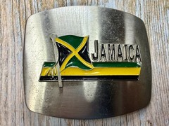 Jamaican Country Flag Jamaica Rasta Rastafarian Patriotic Belt Buckle