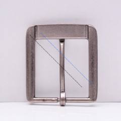 Retro Flower Carved Antique Silver Prong Pin Buckle Men Leather Belt Buckle 40mm