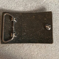 Union & Central Pacific RR Line Omaha California Belt Buckle Dark Finish