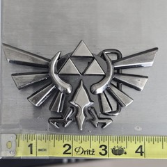 Legend of Zelda Hylian Crest Belt Buckle Men&rsquo;s Silver Pewter Gaming Fan Gift