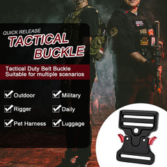 2Pack 2&Prime; Tactical Duty Belt Buckle, Metal Tactical Buckle Clasps for Luggage Str