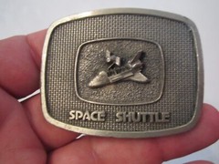 1981 THE SPACE SHUTTLE BELT BUCKLE – HEAVY – 2 1/2&Prime; X 2&Prime; – GW-10