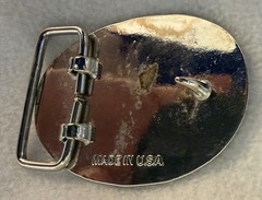 Men’s Silver Metal Oval Texas Lone Star Floral Western Belt Buckle 1.5&Prime; USA