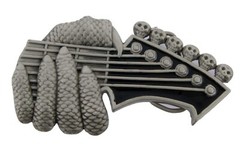 Tatoos Skull Metal Belt Buckle Halloween Party Women Mens Costume Gift Guitar