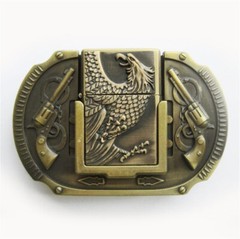 Vintage Bronze Western Eagle Wildlife Lighter Belt Buckle also Stock in the US