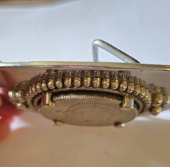 Vintage 1776-1976 D Eisenhower Bicentennial Dollar Coin Belt Buckle Two-Tone 3.7