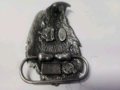 Siskiyou 1989 Bald Eagle Head Metal Belt Buckle #A-85