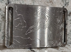 GRIP6 BELT BUCKLE – TITANIUM CONTOUR in NATURAL – WOMEN / MEN – 1.5 INCH WIDE