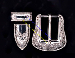 Western Floral Design Heavy Duty Silver Plated Western Cowboy DIY Belt Buckle 1&Prime;