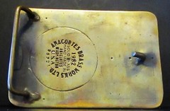 Rocky Mountain Master Mechanics Assn 1974 Belt Buckle Anacortes Brass Vtg 80s