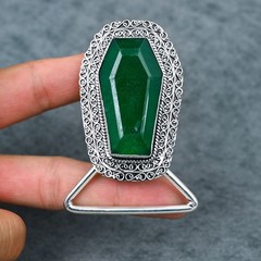 Quartz Faceted Coffin Cut Belt Buckle Handmade Silver Plated Belt Buckle For Him