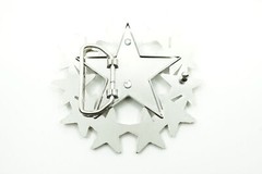 Black Star w/ Chrome Stars Rock Biker Metal Belt Buckle