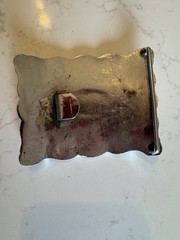 Silver Thistle Belt Buckle, 3” X 3.75”