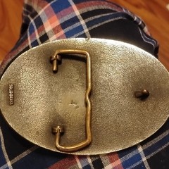 Men&rsquo;s Gold Tone Western Oval Floral Belt Buckle Initial J Fits 1.5 in Belt