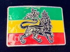 Rastafarian Lion Judah Flag Reggae Rasta African Jamaican Reggae Belt Buckle