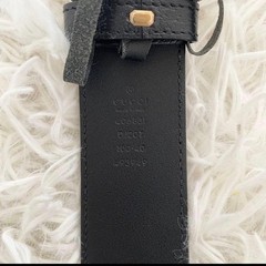 GUCCI Pre-Owned Belt Marmont Gold Buckle Black
