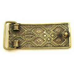 Handmade brass belt buckle « Krayka », Ukrainian ornamental buckle, woven buckle