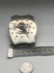 Vintage NOS Chrome Rodeo Style Belt Buckle by Chambers Belt Co Made in USA