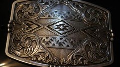 Nocona Western Buckle Floral Aztec Silver 37019