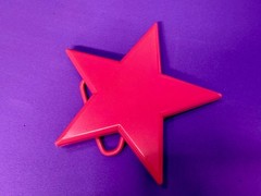 Pink Girlie Star Shaped Cutout Kids Women&rsquo;s Fun Bright Large Belt Buckle