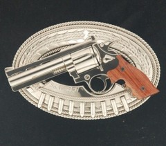 (MADE BY ORDER) BUCKLE HANDMADE STAINLESS STEEL WESTERN STYLE GUN S&W .357