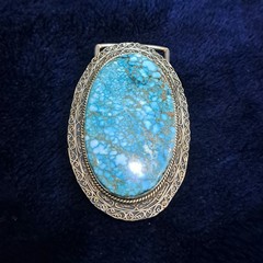 Natural Turquoise Belt Buckle Large Statement Western Belt Buckle Blue Turquoise