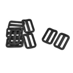 Plastic Adjustable Backpack Bag Glide Fastener Buckle 38mm Strap Width 8pcs