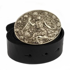 Virgo german silver buckle, Virgin Horoscope Astrological Zodiac Sign buckle