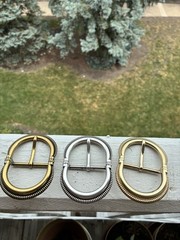 Rope Edge Oval Belt Buckle – French Zamak, 40mm
