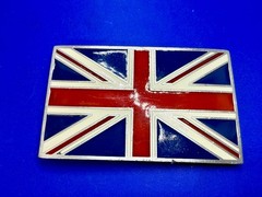 Great Britain Union Flag British Jack United Kingdom G.A.P. Pewter Belt Buckle
