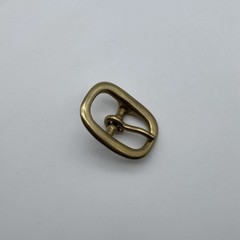 Solid Brass Oval Buckle Un Coated Leather Strap Buckle 20mm