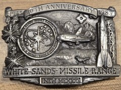 1984 White Sands Missile Range 40th Anniversary NASA Space Shuttle Belt Buckle