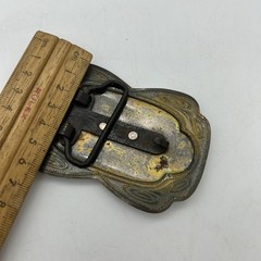 Vintage Truck Trailer Metal Belt Buckle Trucker