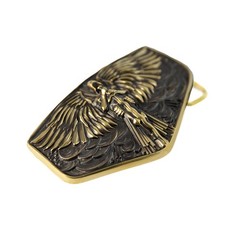 Archangel Michael brass belt buckle; Saint Michael image; Tyrael belt buckle