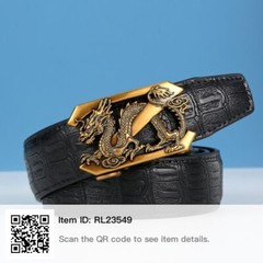 MEN&rsquo;S FASHION BELT, STYLISH DRAGON PATTERN DESIGN, DURABLE ALLOY